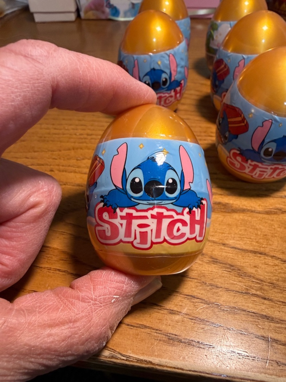 Stitch Golden Egg Collectible Toy - Blue Character Design set 12 Birthday Bundle